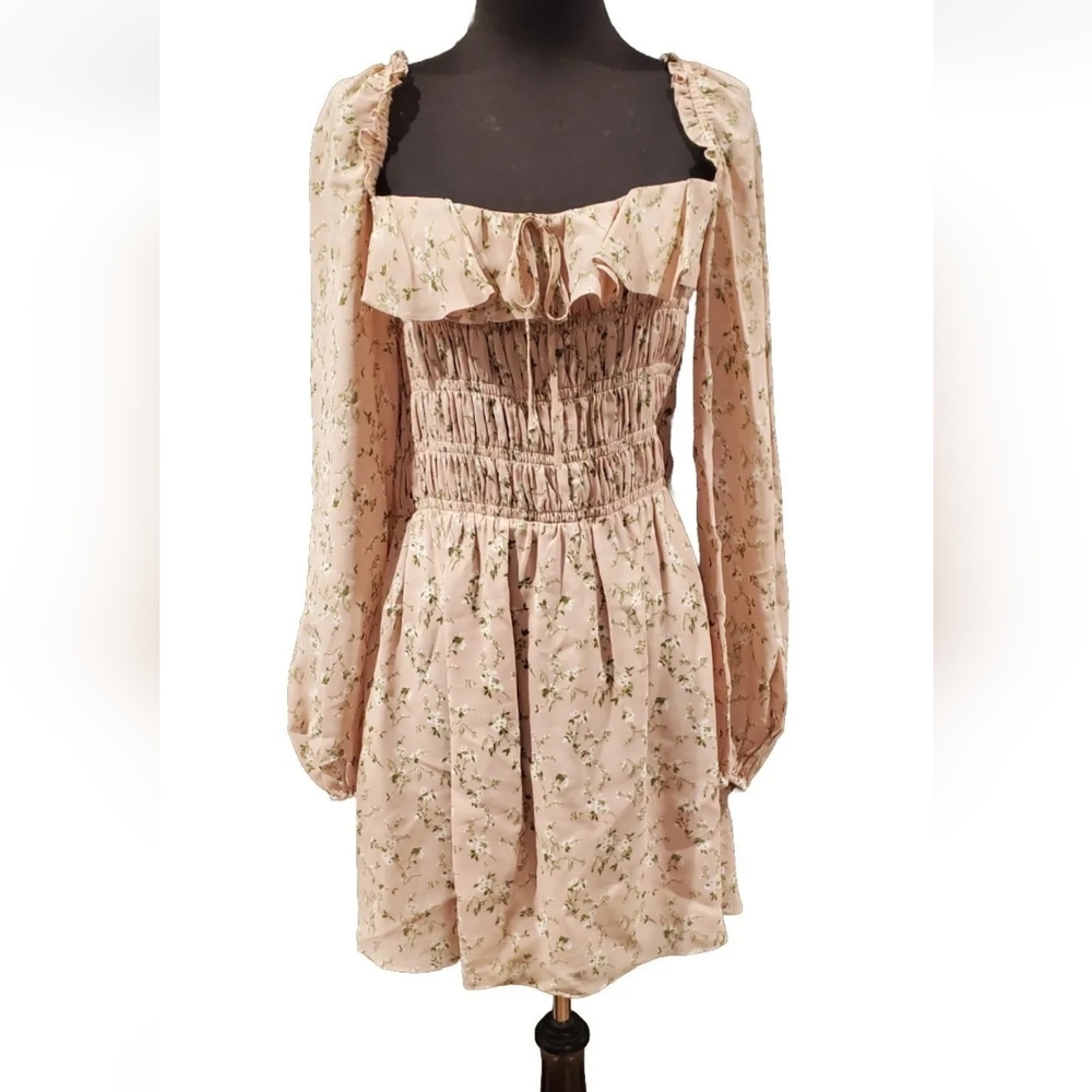 Reformation Floral Mini Dress in Pink and Green - Picture 6 of 7